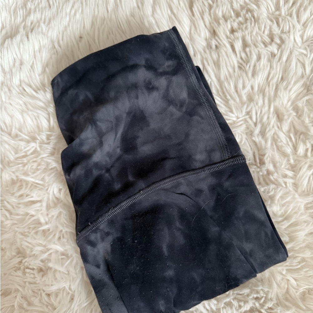 Black Tie-Dye Leggings